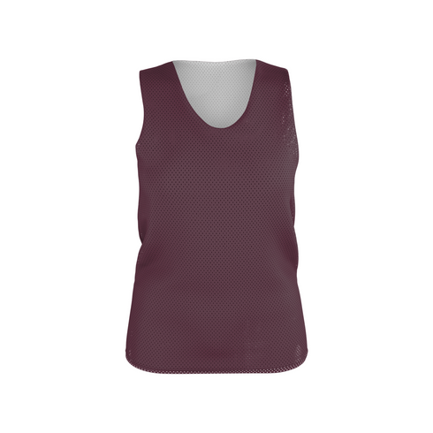 Badger Sport Womens Reversible Mesh Tank (A00134-056504), Color 'Light Maroon/White'